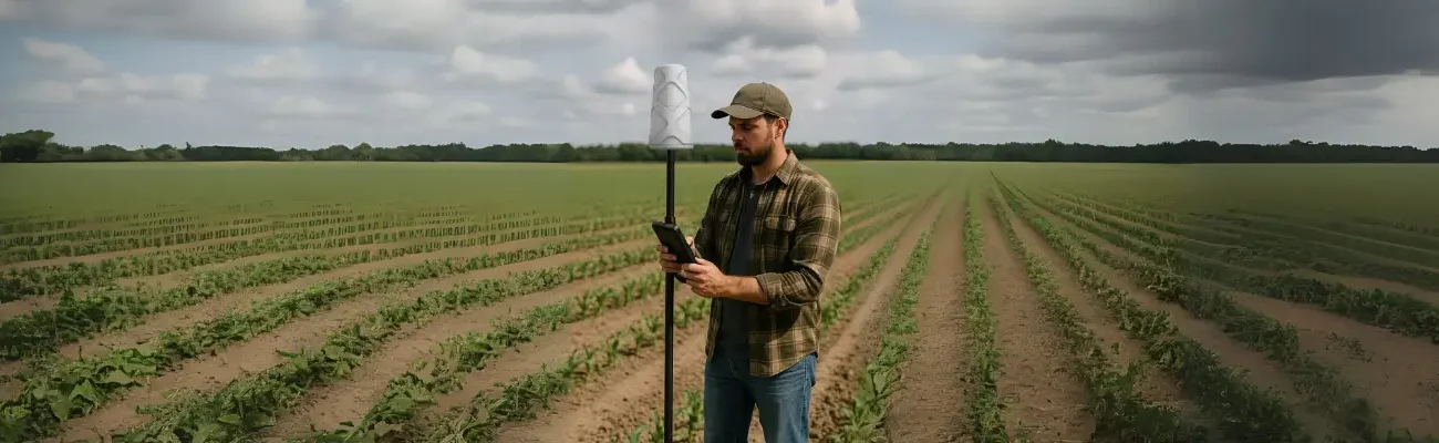Scopri come usare il GPS centimetrico per l’agricoltura di precisione. Usa ProTRACK, il ricevitore RTK per rilevamenti precisi e sostenibili in campo.