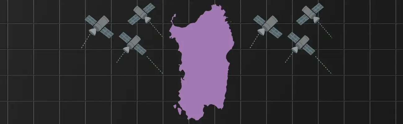 La Sardegna non ha una rete GNSS pubblica, ma puoi usare reti commerciali per RTK o scaricare dati RINEX da stazioni scientifiche.