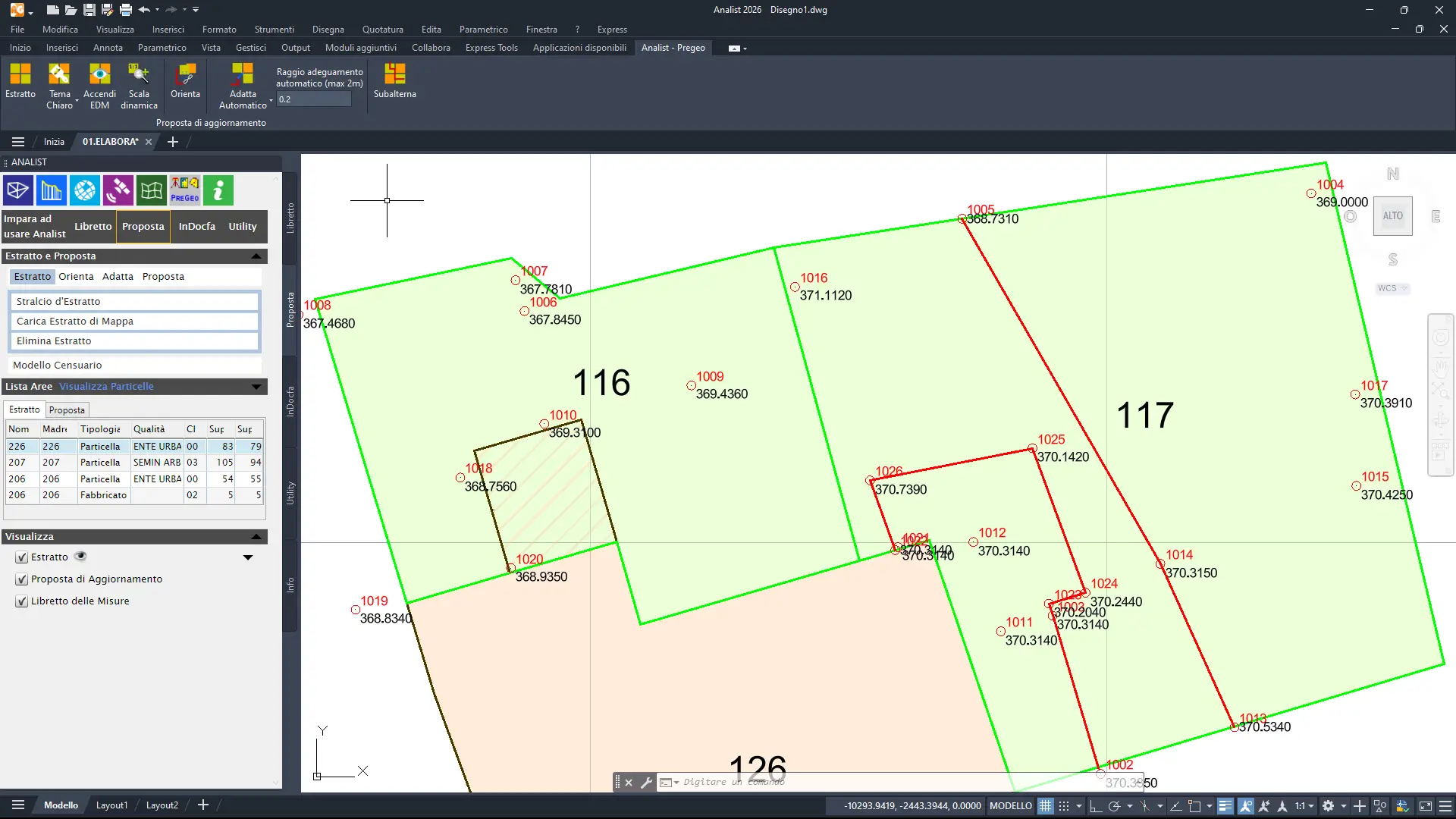 GPS RTK ProTRACK per rilievi catastali e compilazione PREGEO automatica