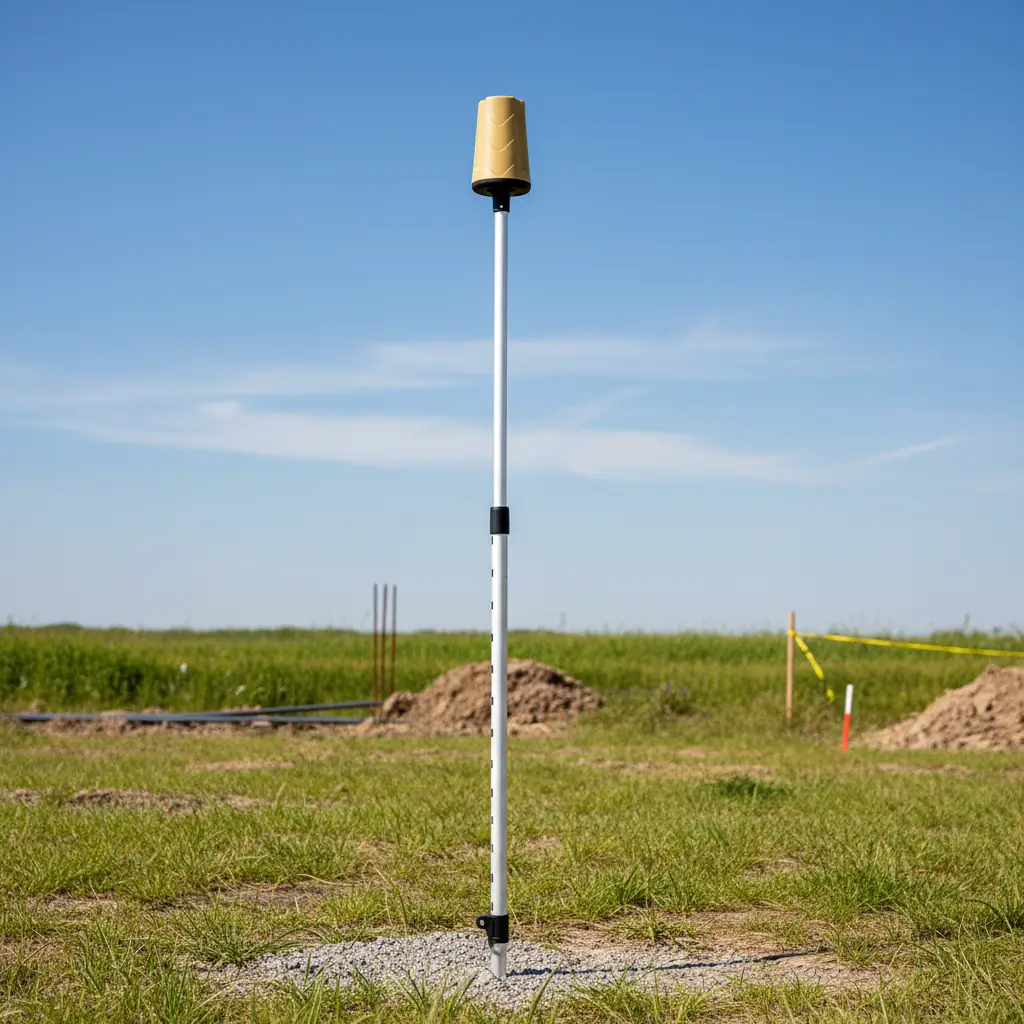 Rover GNSS RTK ProTRACK sul campo durante un rilievo topografico RTK